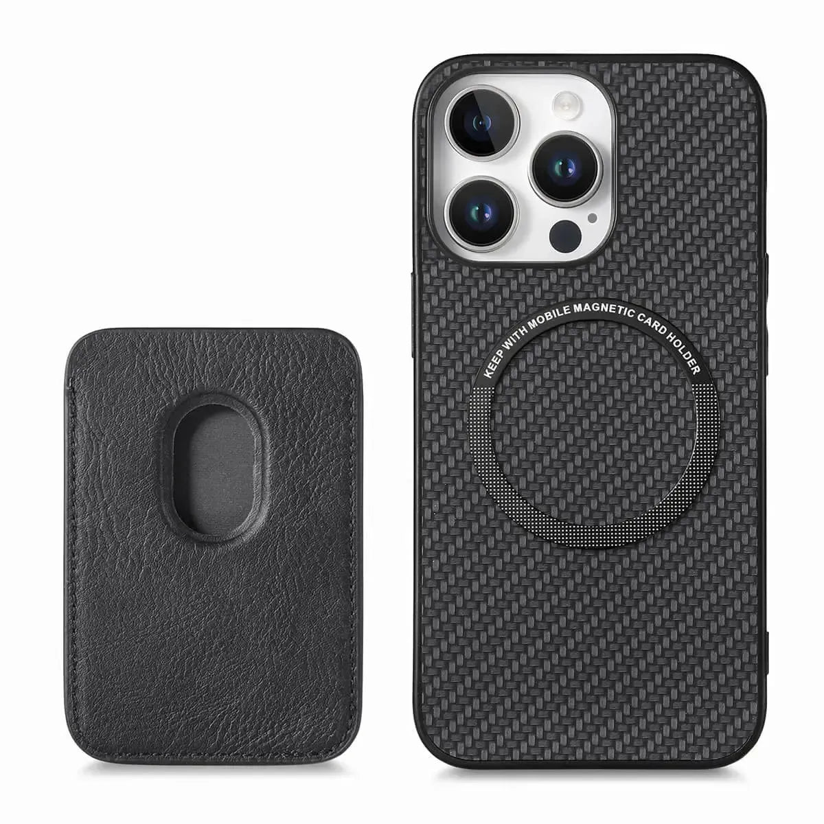 Buy Luxury Leather iPhone Wallet Case with Magnetic Closure & Card Slot - Ashton at Caseles-iPhone 16 Pro Max, Black
