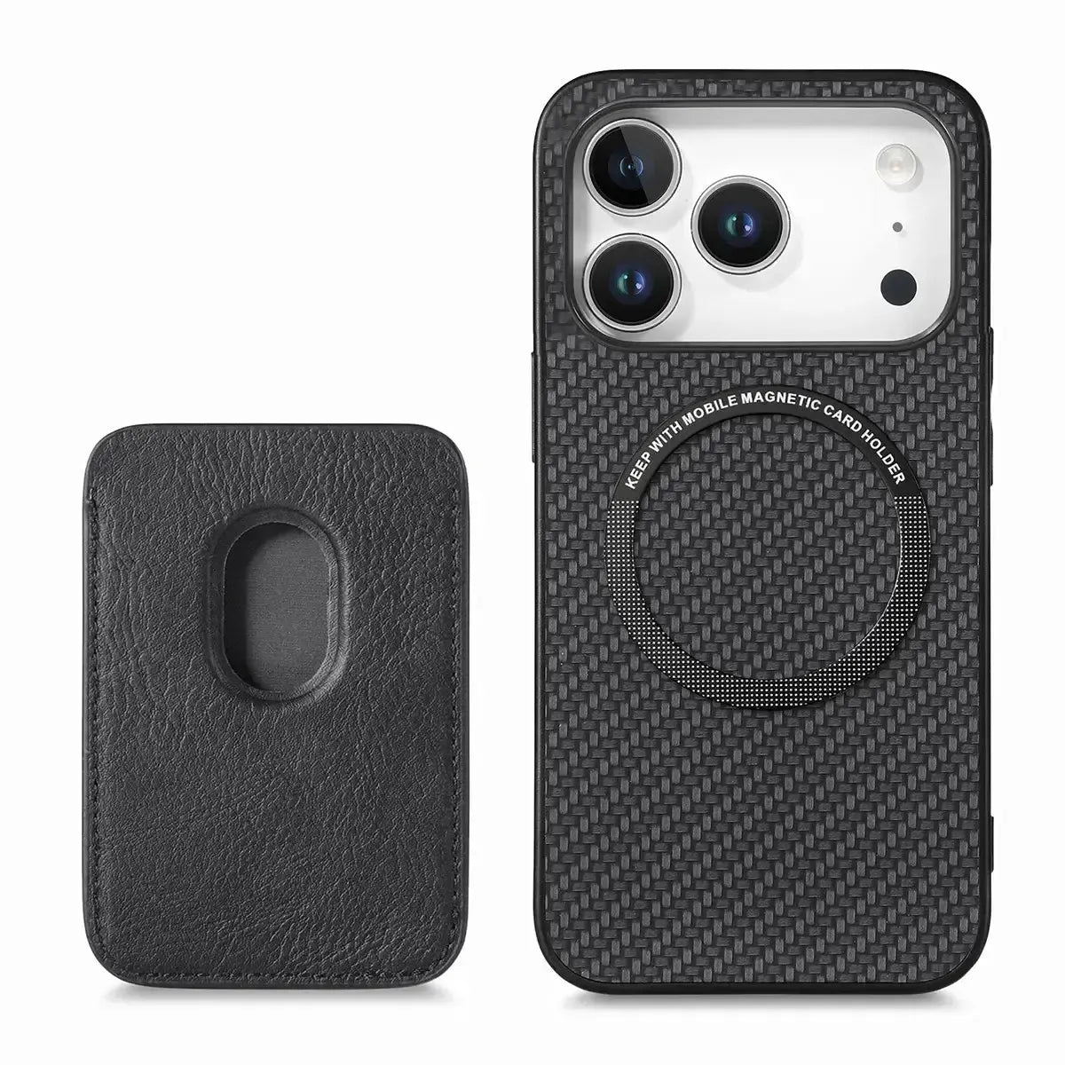 Buy Luxury Leather iPhone Wallet Case with Magnetic Closure & Card Slot - Ashton at Caseles-iPhone 17 Pro Max, Black