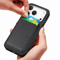 Buy Luxury Leather iPhone Wallet Case with Magnetic Closure & Card Slot - Ashton at Caseles-iPhone 17 Pro Max, Black