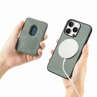 Buy Luxury Leather iPhone Wallet Case with Magnetic Closure & Card Slot - Ashton at Caseles-iPhone 16 Pro Max, Black