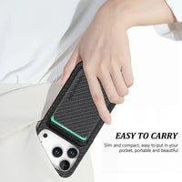 Buy Luxury Leather iPhone Wallet Case with Magnetic Closure & Card Slot - Ashton at Caseles-iPhone 17 Pro Max, Black