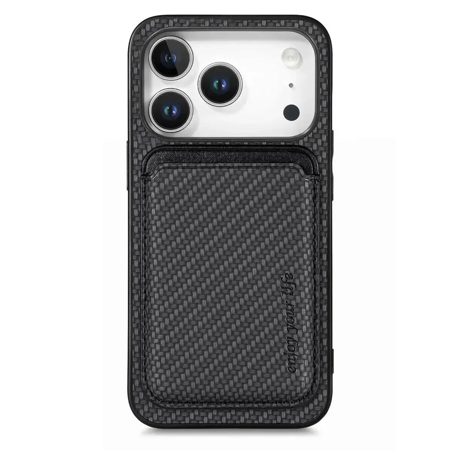 Buy Luxury Leather iPhone Wallet Case with Magnetic Closure & Card Slot - Ashton at Caseles-iPhone 17 Pro Max, Black
