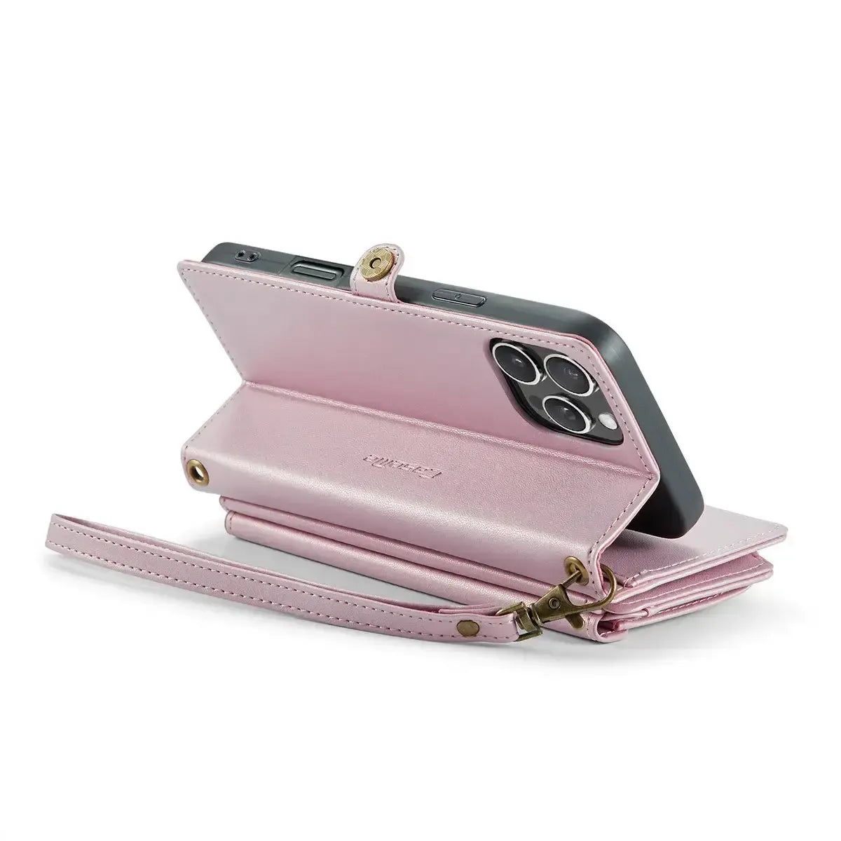 Buy Zipper Wallet Phone Case, RFID Blocking, Leather, Card Slots, for iPhone, Aurora at Caseles-iPhone 17 Pro Max, Aurora-Purple