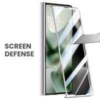 Buy Full-Body Matte Armor for Moto Razr Fold: 360° Rotating Stand, Hinge Shield & MagSafe - AXIS at Caseles-Motorola Razr Fold, HD Clear-Black