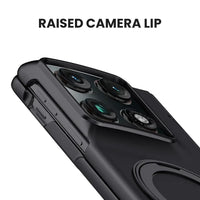 Buy Full-Body Matte Armor for Moto Razr Fold: 360° Rotating Stand, Hinge Shield & MagSafe - AXIS at Caseles-Motorola Razr Fold, HD Clear-Black