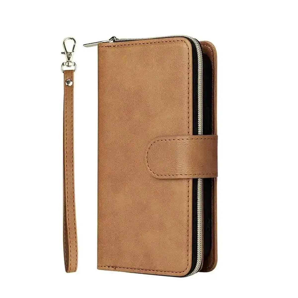 Buy Classic Wallet Phone Case, 9 Card Slots, Premium Leather, Credit Card Holder, Shockproof Case , BALDER at Caseles-iPhone 17 Pro Max, Balder-Black