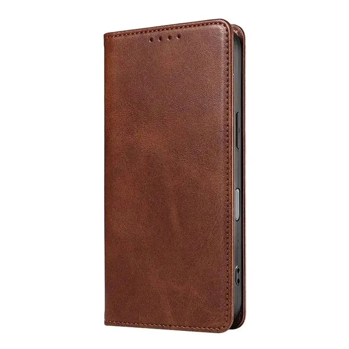Buy Magnetic Folio Wallet Phone Case, Premium Leather, Credit Card Holder, Magnetic Closure, Flip Kickstand Shockproof Case, Barnaby at Caseles-iPhone 17 Pro Max, Barnaby-Brown