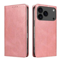 Buy Magnetic Folio Wallet Phone Case, Premium Leather, Credit Card Holder, Magnetic Closure, Flip Kickstand Shockproof Case, Barnaby at Caseles-iPhone 17 Pro Max, Barnaby-Brown