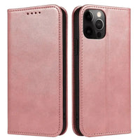 Buy Magnetic Folio Wallet Phone Case, Premium Leather, Credit Card Holder, Magnetic Closure, Flip Kickstand Shockproof Case,Barnett at Caseles-iPhone 16 Pro Max, Barnett-Pink