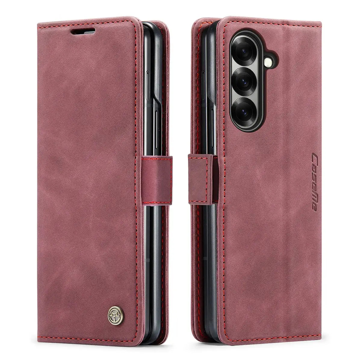 Buy Zipper Wallet Case for Galaxy Z Fold, Multi-Card Slots Leather Cover with Kickstand & 360° Full Protection - BERKELEY at Caseles-Samsung Galaxy Z Fold 7, BJM-Black