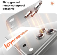 Buy Luxury Bling Diamond Camera Lens Protector for iPhone, Sparkle Glitter Alloy Cover, HD Clear 9H Tempered Glass, Ultra-Strong Suction, Aesthetic Protective Lens Sticker - BLING GLITTER LENS PROTECTOR at Caseles-iPhone 17 Pro Max, Silver