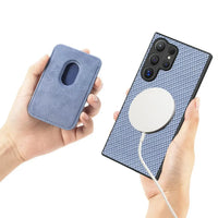 Buy Luxury Leather Galaxy Wallet Case with Magnetic Closure & Card Slot - Jaxson at Caseles-Samsung Galaxy A56 5G, Blue