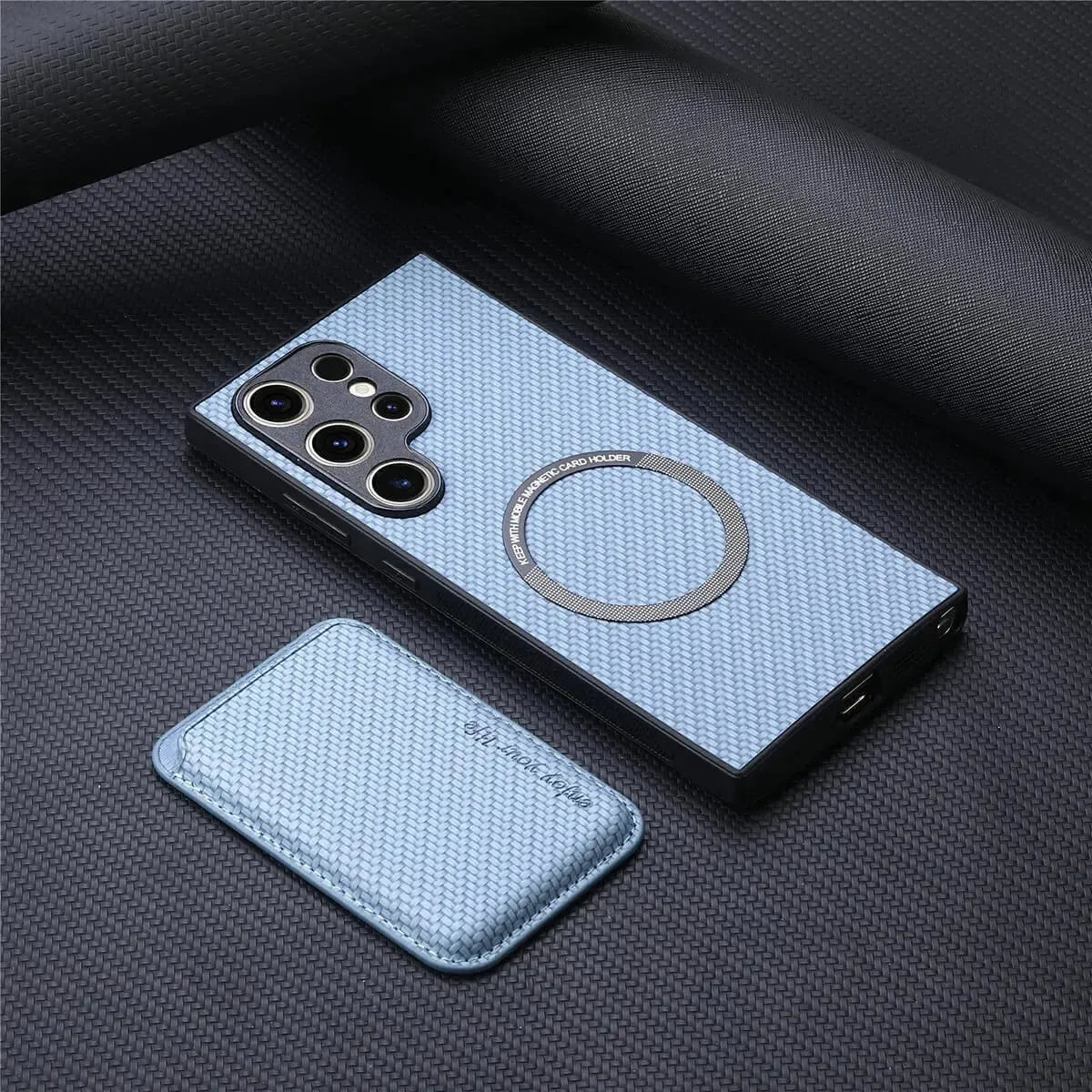 Buy Luxury Leather Galaxy Wallet Case with Magnetic Closure & Card Slot - Jaxson at Caseles-Samsung Galaxy A56 5G, Blue