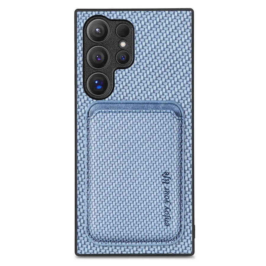 Buy Luxury Leather Galaxy Wallet Case with Magnetic Closure & Card Slot - Jaxson at Caseles-Samsung Galaxy A56 5G, Blue