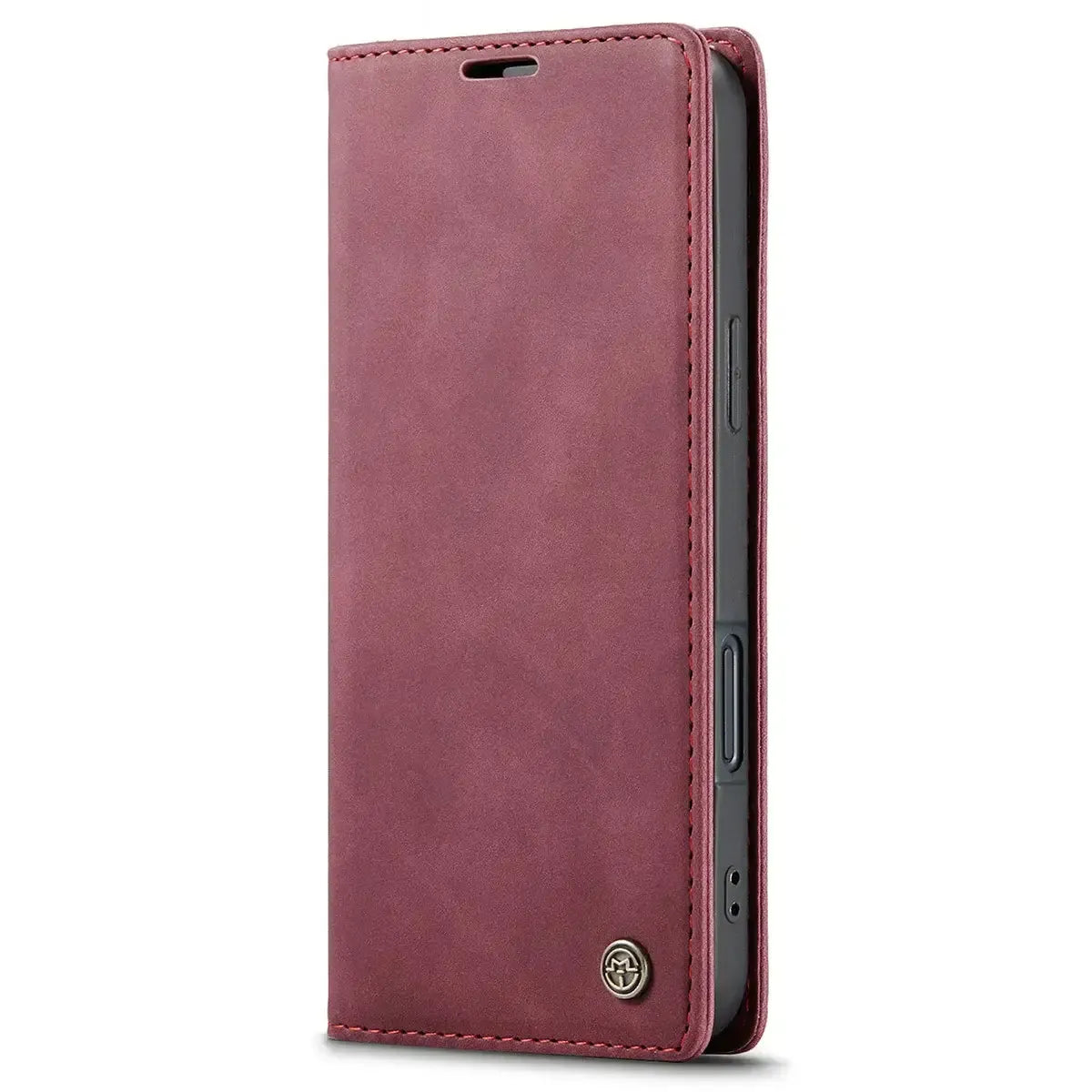 Buy Magnetic Flip Leather Card Wallet Case for iPhone, Kickstand & Drop Protection, BROOKS at Caseles-iPhone 17 Pro Max, BJM-Coffee