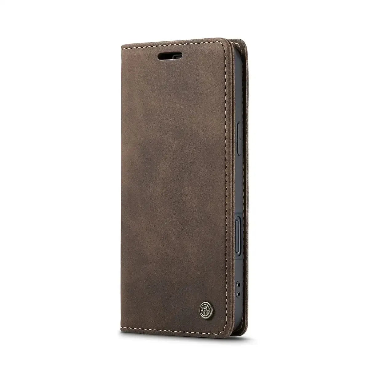 Buy Magnetic Flip Leather Card Wallet Case for iPhone, Kickstand & Drop Protection, BROOKS at Caseles-iPhone 17 Pro Max, BJM-Coffee
