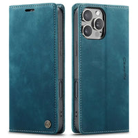 Buy Magnetic Flip Leather Card Wallet Case for iPhone, Kickstand & Drop Protection, BROOKS at Caseles-iPhone 17 Pro Max, BJM-Coffee