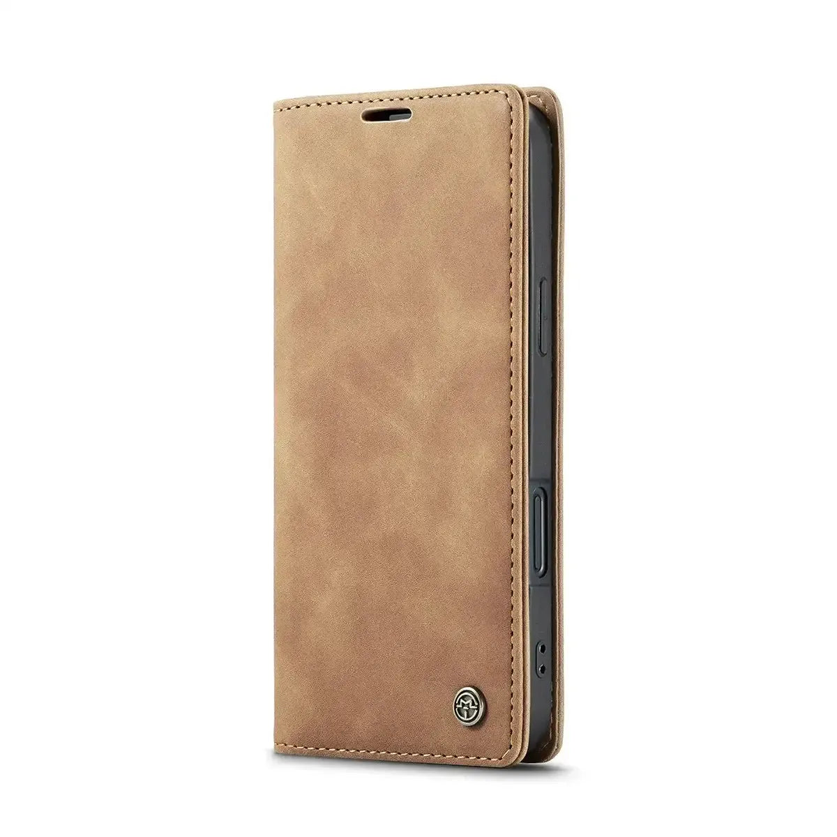 Buy Magnetic Flip Leather Card Wallet Case for iPhone, Kickstand & Drop Protection, BROOKS at Caseles-iPhone 17 Pro Max, BJM-Coffee