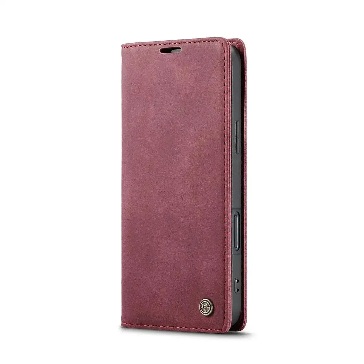 Buy Magnetic Flip Leather Card Wallet Case for iPhone, Kickstand & Drop Protection, BROOKS at Caseles-iPhone 17 Pro Max, BJM-Coffee