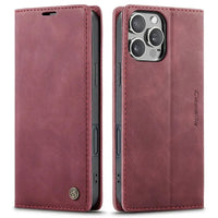 Buy Magnetic Flip Leather Card Wallet Case for iPhone, Kickstand & Drop Protection, BROOKS at Caseles-iPhone 17 Pro Max, BJM-Coffee