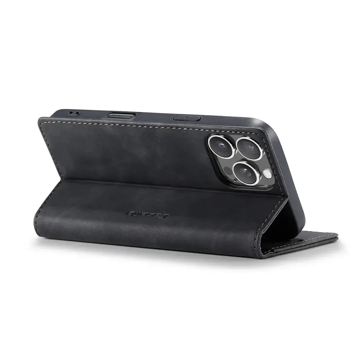 Buy Magnetic Flip Leather Card Wallet Case for iPhone, Kickstand & Drop Protection, BROOKS at Caseles-iPhone 17 Pro Max, BJM-Coffee