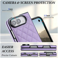 Buy Chic Quilted PU Leather Case with Layered Protection, PC Frame, 2mm Raised Camera Edge & 1.2mm Raised Screen Bezel for iPhone Duo - CALLA at Caseles-iPhone Duo, Black