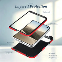Buy Chic Quilted PU Leather Case with Layered Protection, PC Frame, 2mm Raised Camera Edge & 1.2mm Raised Screen Bezel for iPhone Duo - CALLA at Caseles-iPhone Duo, Black