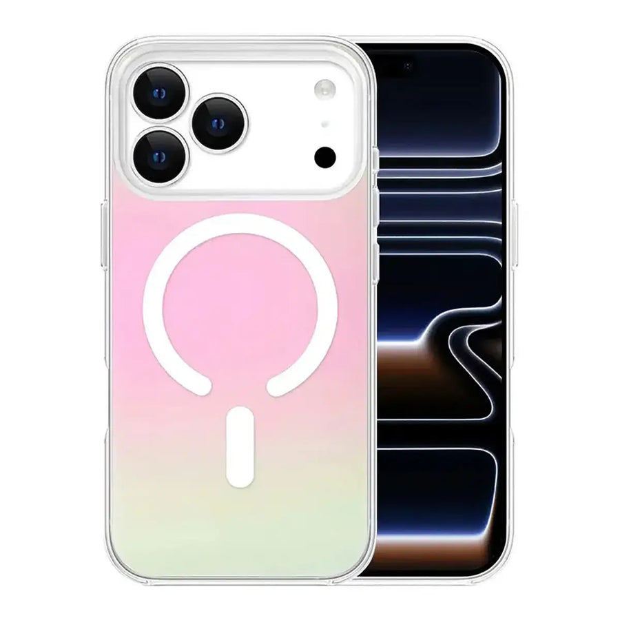 Buy Slim Magnetic Phone Case, Compatible with MagSafe, Iridescent Gradient Matte Shockproof Protective Cover,CAMILA at Caseles-iPhone 17 Pro Max, 