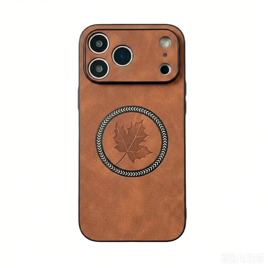 Buy MagSafe-compatible Canadian Maple Leaf Case with 8ft Drop Protection,Canuck at Caseles-iPhone 17 Pro Max, Brown