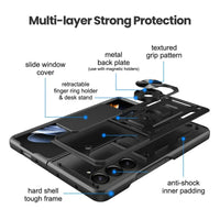Buy Metal Waterproof Phone Case, with Built in Screen Protector, FullBody Protective Shockproof Heavy Duty Rugged Defender Cover,Carlos at Caseles-Samsung Galaxy A56 5G, Callum-Black