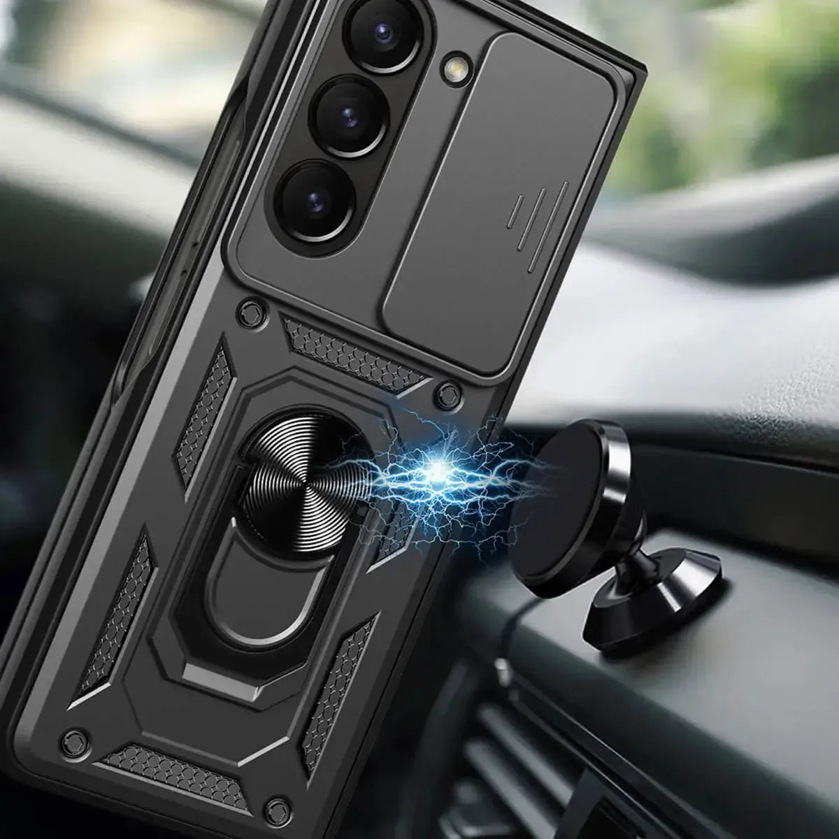Buy Metal Waterproof Phone Case, with Built in Screen Protector, FullBody Protective Shockproof Heavy Duty Rugged Defender Cover,Carlos at Caseles-Samsung Galaxy A56 5G, Callum-Black