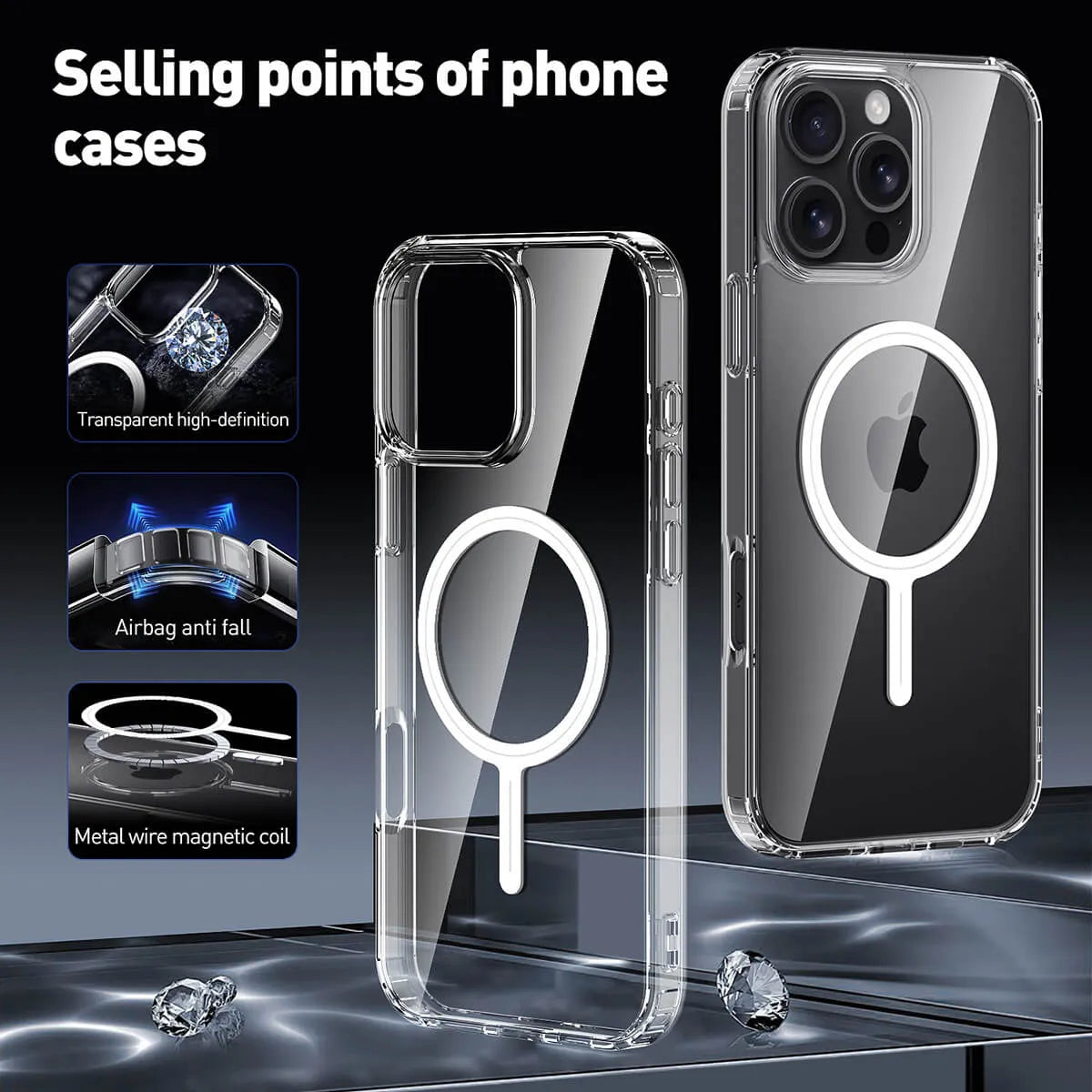 CLEAR MAGSAFE CASE FOR IPHONE