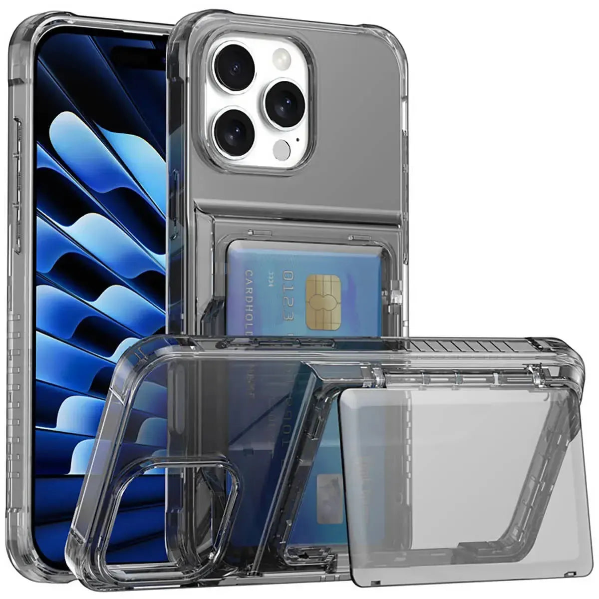 CLEAR MAGSAFE CASE FOR IPHONE WITH CARD HOLDER