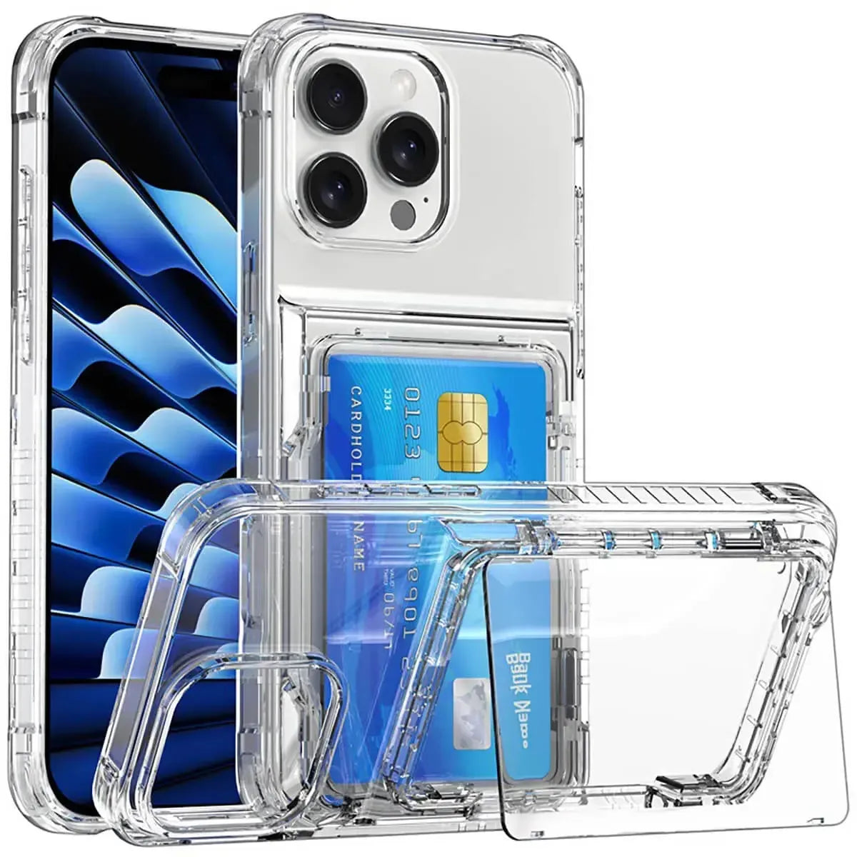 CLEAR MAGSAFE CASE FOR IPHONE WITH CARD HOLDER