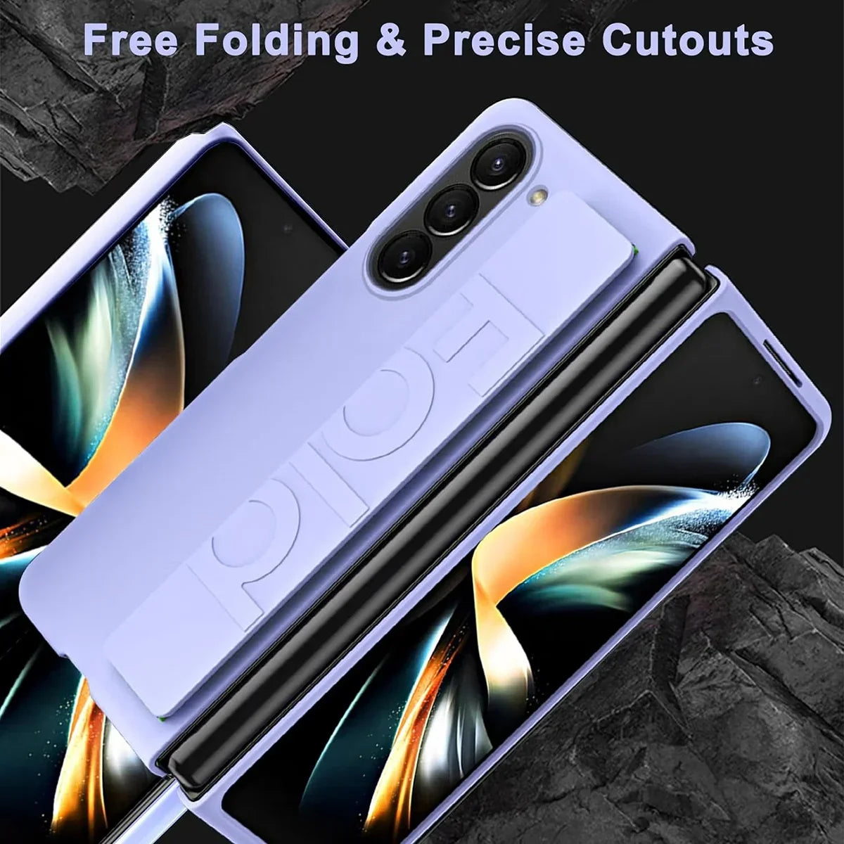Buy Heavy-Duty Protective Case with Spring-Assisted Hinge Cover, Integrated Hand Strap & Full-Body Defense - Cole at Caseles-Samsung Galaxy Z Fold 8 Ultra, Black