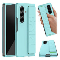 Buy Heavy-Duty Protective Case with Spring-Assisted Hinge Cover, Integrated Hand Strap & Full-Body Defense - Cole at Caseles-Samsung Galaxy Z Fold 8 Ultra, Light Blue