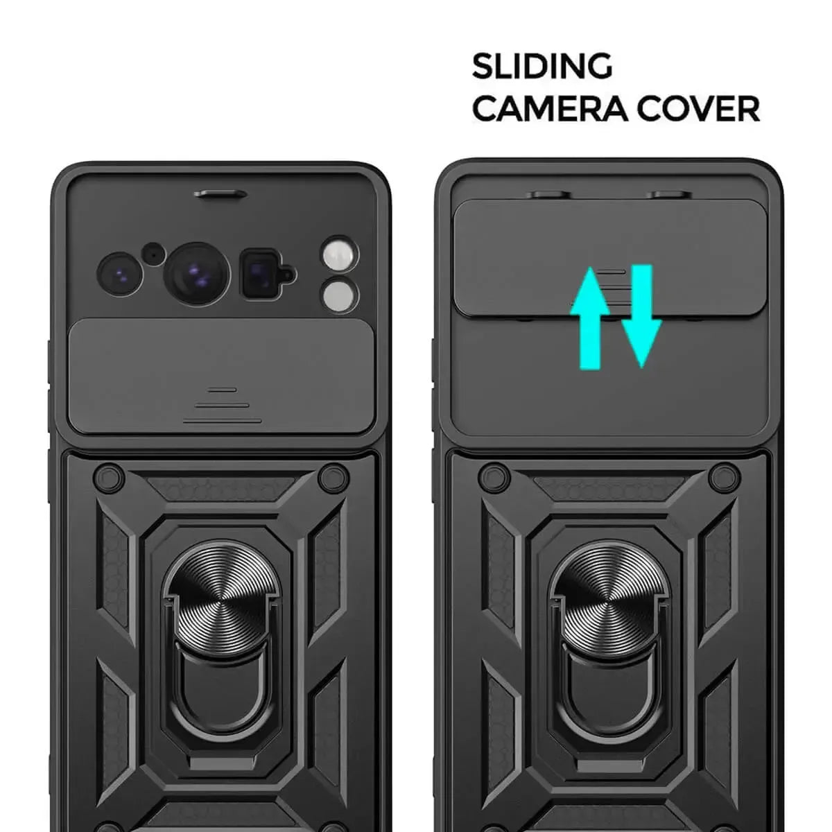 Buy Metal Heavy Duty Rugged Defender Cover For Pixel, with Built in Screen Protector, FullBody Protective Shockproof Heavy Duty Rugged Defender Cover,Colm at Caseles-Google Pixel 9 Pro XL, Black