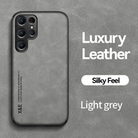 Buy Camera & Screen Protection, Shockproof Drop Protection, Precise Cutouts, Stylish Leather Case for Samsung - CARTER at Caseles-Samsung Galaxy S25 Ultra, Carter-LightGrey