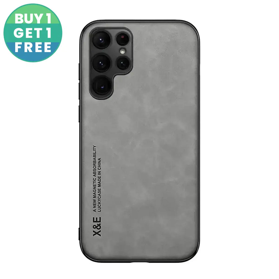 Buy Camera & Screen Protection, Shockproof Drop Protection, Precise Cutouts, Stylish Leather Case for Samsung - CARTER at Caseles-Samsung Galaxy S25 Ultra, Carter-LightGrey