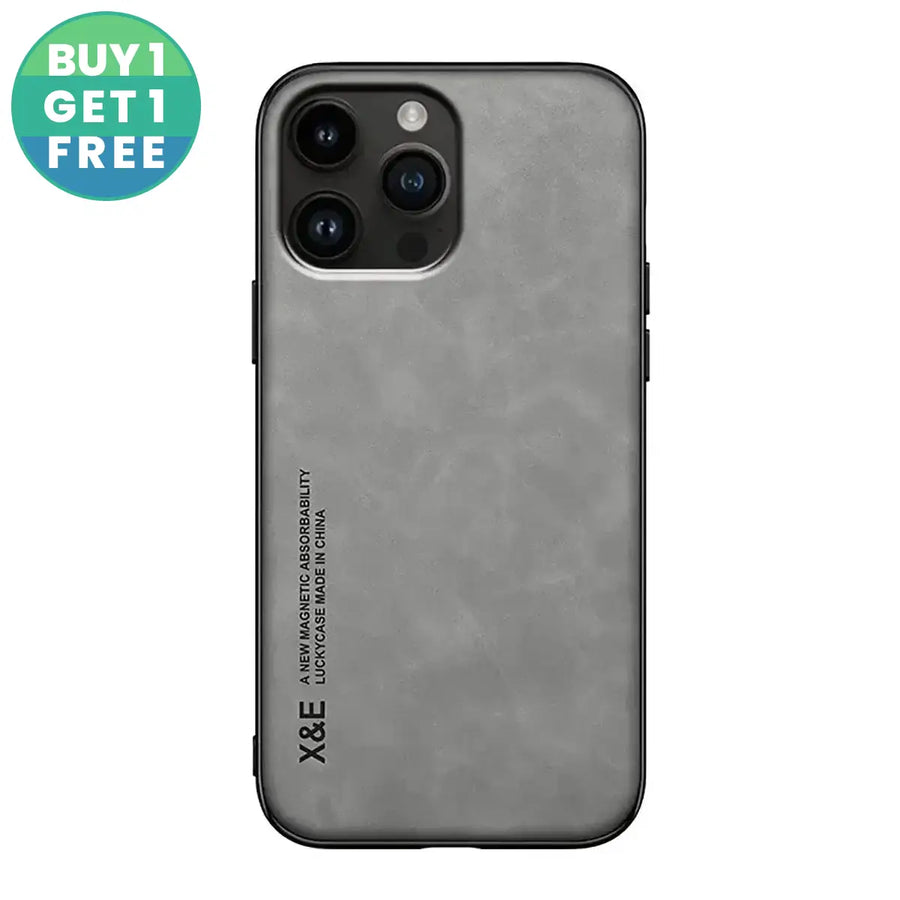 Buy Camera & Screen Protection, Shockproof Drop Protection, Precise Cutouts, Stylish Leather Case for iPhone,CORBIN at Caseles-iPhone 16 Pro Max, Carter-LightGrey