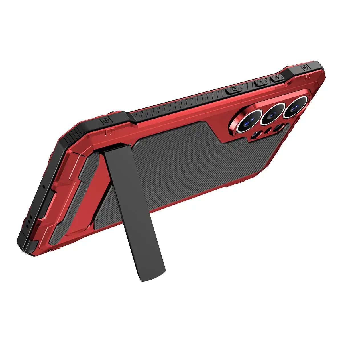 Buy Armor Series: Full-Wrap Metal Case for Samsung Galaxy S with Integrated Kickstand - DAMON at Caseles-Samsung Galaxy S26 Ultra, Black