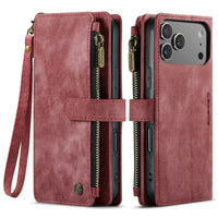 Buy Zipper Flip Folio Wallet Phone Case, Premium Leather Cover with Card Slots Cash Pocket Magnetic Closure and Kickstand,Devy at Caseles-iPhone 17 Pro Max, Khaki
