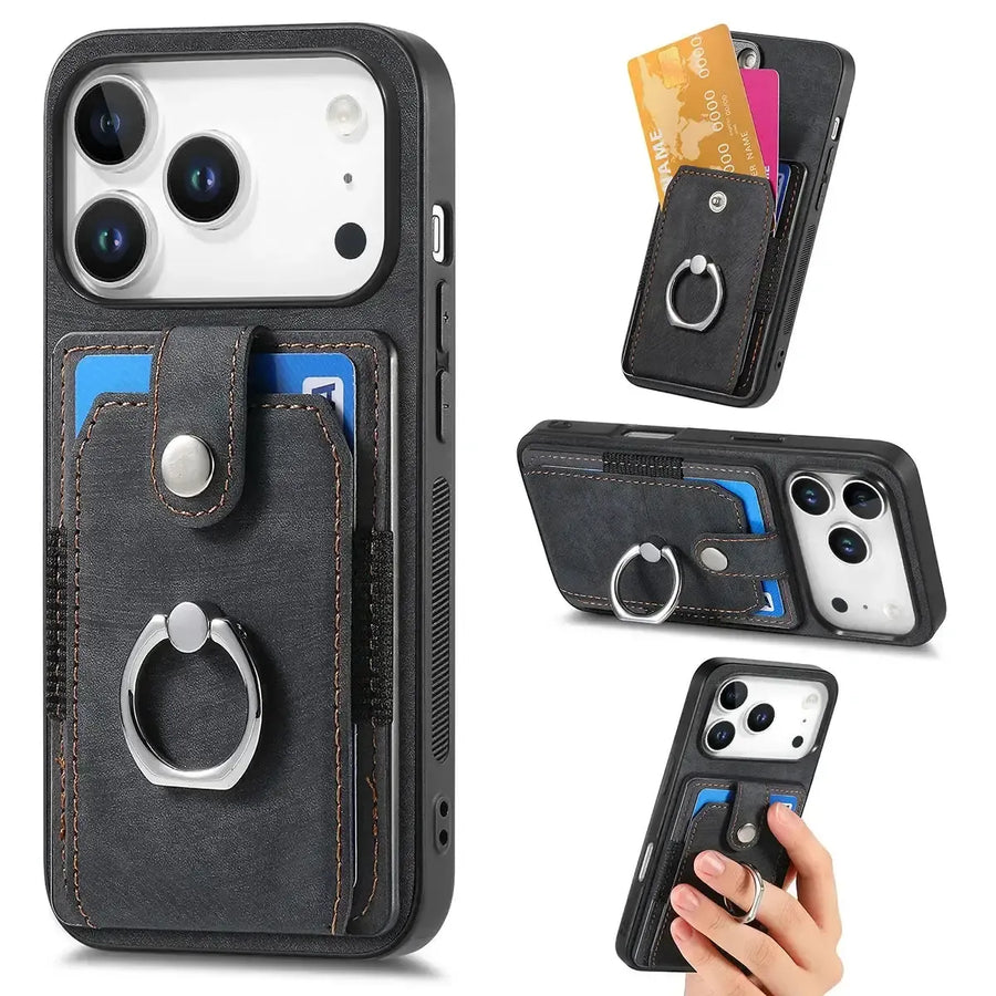 Buy Flip Case for Flip Case for Samsung Galaxy A, Wallet Case with Card Holder, Kickstand, Slim Protective Cover,DYLAN at Caseles-iPhone 17 Pro Max, Black
