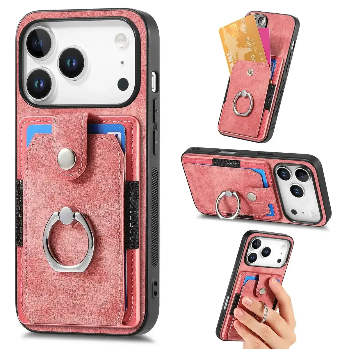 Buy Flip Case for Flip Case for Samsung Galaxy A, Wallet Case with Card Holder, Kickstand, Slim Protective Cover,DYLAN at Caseles-iPhone 17 Pro Max, Pink