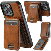 Buy Full Coverage Protection, Leather Phone case, Phone Stander, Card Holder Wallet Case,Francis at Caseles-iPhone 16 Pro Max, Francis-Coffee