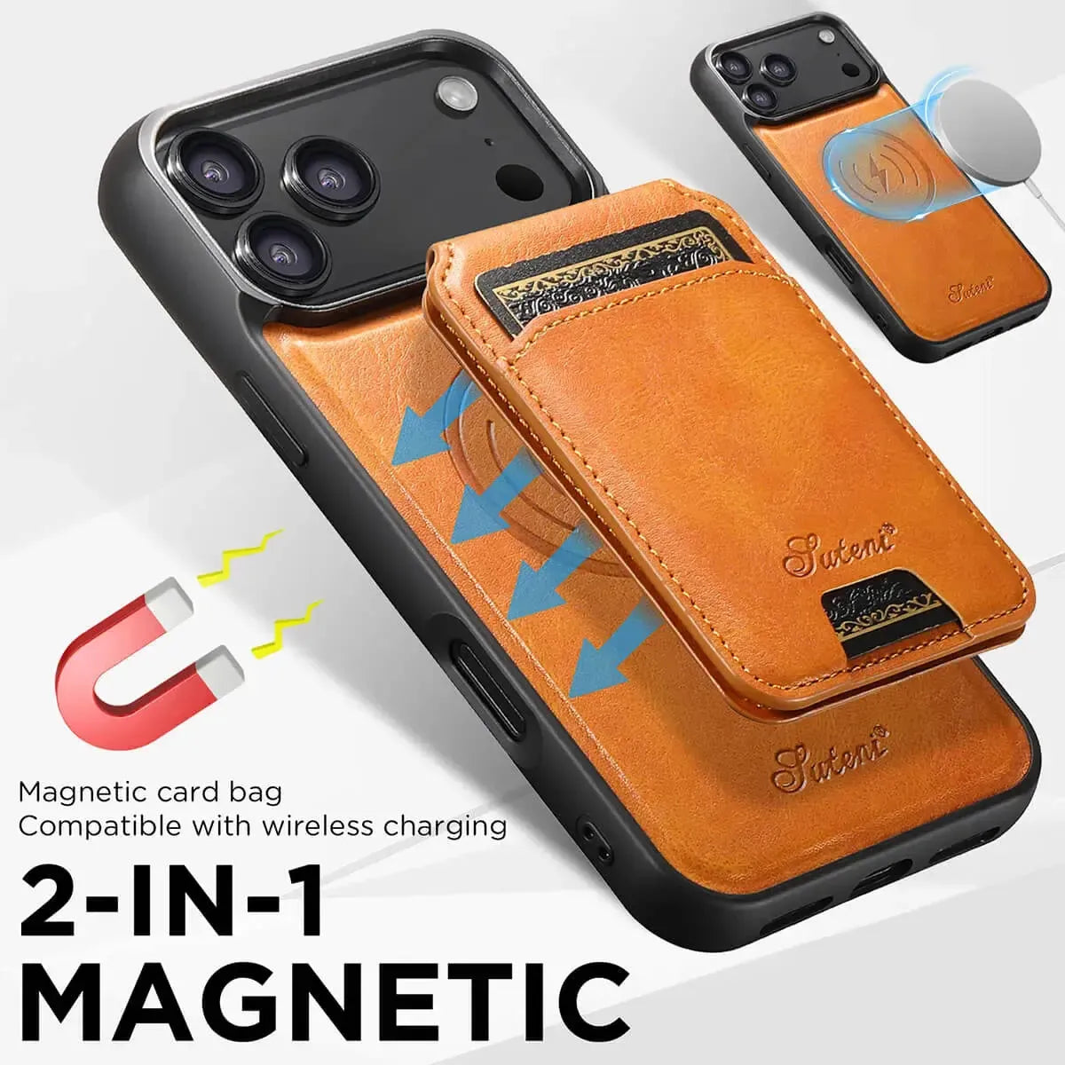 Buy Full Coverage Protection, Leather Phone case, Phone Stander, Card Holder Wallet Case,Francis at Caseles-iPhone 17 Pro Max, Francis-Coffee