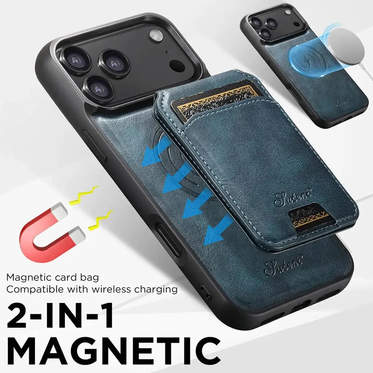 Buy Full Coverage Protection, Leather Phone case, Phone Stander, Card Holder Wallet Case,Francis at Caseles-iPhone 17 Pro Max, Francis-Coffee