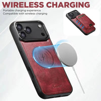 Buy Full Coverage Protection, Leather Phone case, Phone Stander, Card Holder Wallet Case,Francis at Caseles-iPhone 17 Pro Max, Francis-Coffee