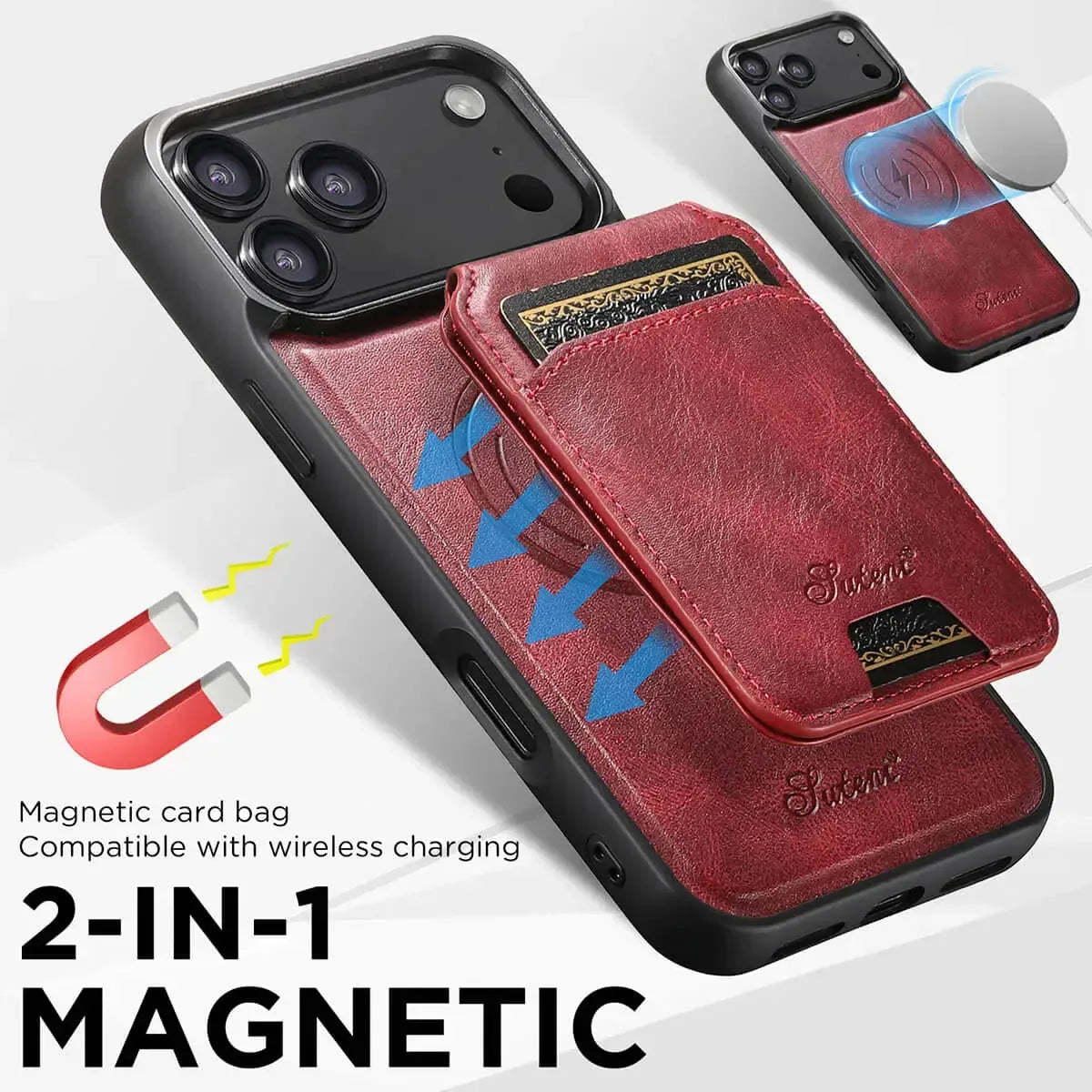 Buy Full Coverage Protection, Leather Phone case, Phone Stander, Card Holder Wallet Case,Francis at Caseles-iPhone 17 Pro Max, Francis-Coffee
