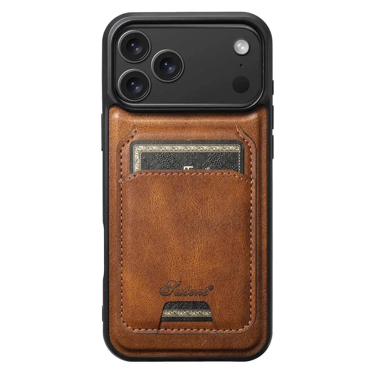 Buy Full Coverage Protection, Leather Phone case, Phone Stander, Card Holder Wallet Case,Francis at Caseles-iPhone 17 Pro Max, Francis-Coffee